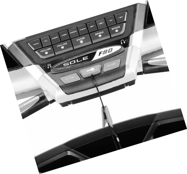sole f80 treadmill console